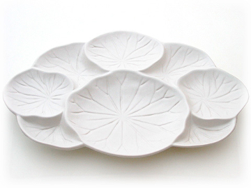 Divided Lotus Leaf Plate