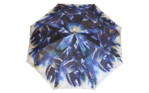 水茄子の写真のコラージュの雨傘「BLUE JEWEL」